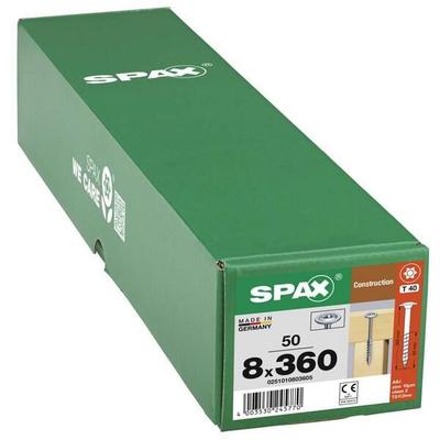 SPAX Holzbauschrauben T40 Tellerkopf WIROX 8 x 360 mm 50 Stück Image