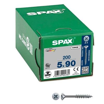 SPAX Universalschrauben Z2 Senkkopf WIROX 5 x 90 mm 200 Stück
