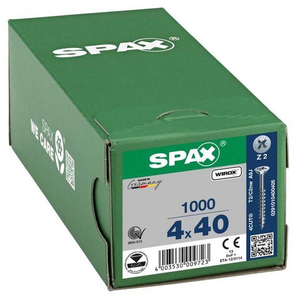 SPAX Universalschrauben Z2 Senkkopf WIROX 4 x 40 mm 1000 Stück Image