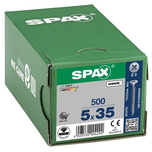 SPAX Universalschrauben Z2 Senkkopf WIROX 5 x 35 mm 500 Stück Image