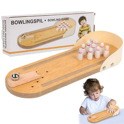 Mini Desktop Bowling Game Set Toy Funny Table Sports Training Game Board Games Bowling Holiday