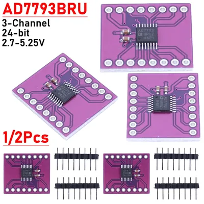 1/2Pcs AD7793BRU CJMCU-7793 ADC Low Noise Amplifier Module 3-Channel Low Noise Module 24-bit AD7793