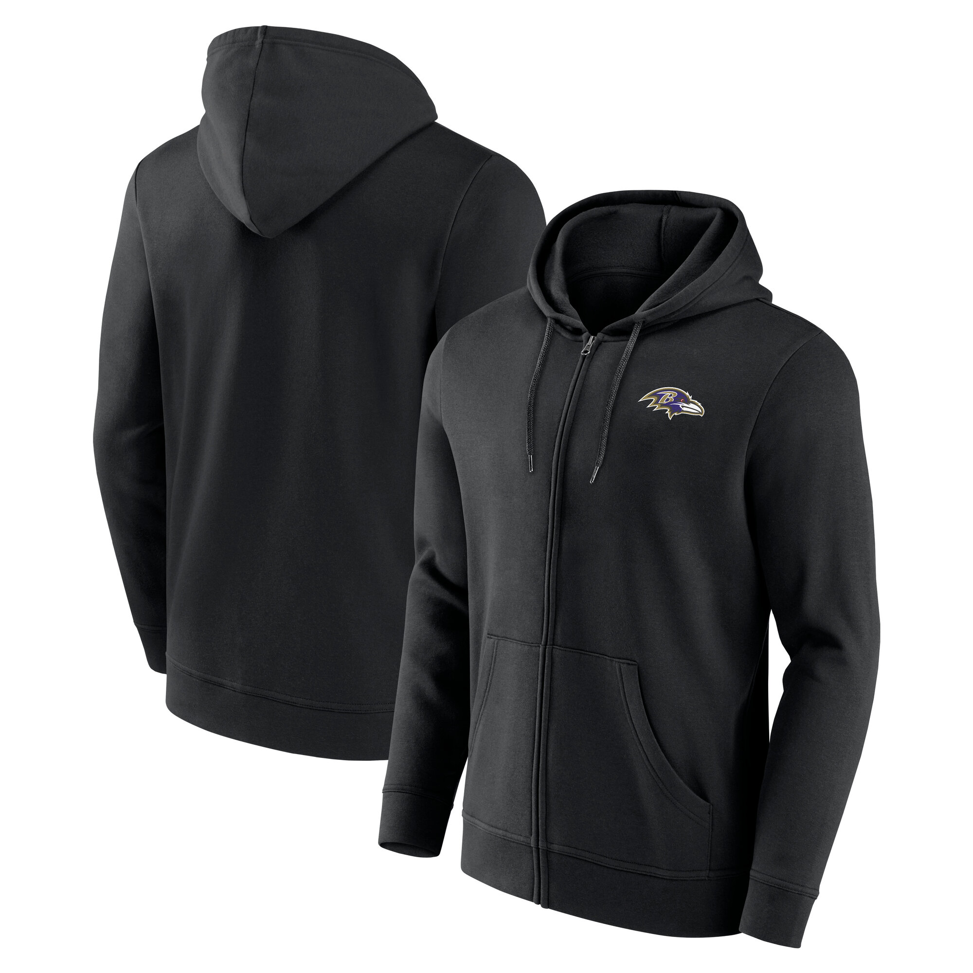 Baltimore Ravens Primary Logo Full Zip Hoodie - Herren Image