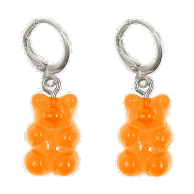 Gemshine Ohrhänger 'Gummibär Rosa' silver coloured Grau Damen Image