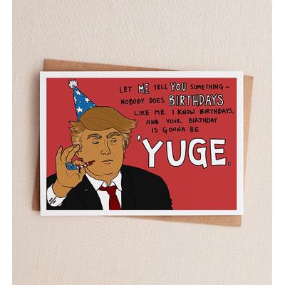1-800-Flowers Everyday Gift Delivery Yuuuuge Trump Birthday Greeting Card