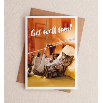 1-800-Flowers Everyday Gift Delivery Cat Well Get Well Greeting Card