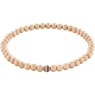 Armband TOMMY HILFIGER "METAL BEADS, 2780937, 2780938, 2780939", rosa (roségoldfarben, weiß, blau, rot), Armbänder, Dame