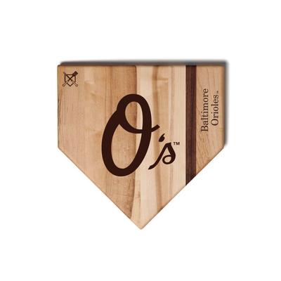 MLB 12-Inch Wooden Home Plate Cutting Board, Baltimore Orioles