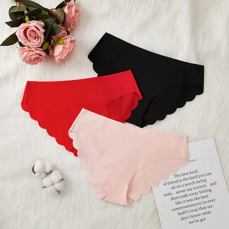 BANNIROU 3 pezzi set di mutandine senza cuciture intimo femminile intimo confortevole moda donna slip a vita bassa mutandine lingerie da donna