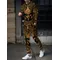 Set di abbigliamento sportivo da uomo con stampa 3D vintage azteco T-shirt casual a maniche lunghe Pantaloni Set da 2 pezzi Pullover oversize Abbigliamento da uomo