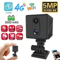 Telecamera di sicurezza con doppia lente 4K WiFi/4G SIM Card 5MP Citofono bidirezionale Zoom 5X Rilevazione movimento Telecamera di sorveglianza per visione notturna