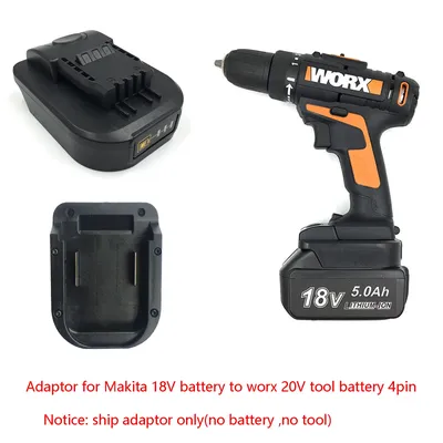 WORX 20V 4pin tool battery adaptor work for Makita for milwaukee for dewalt for bosch 18V 20V battery