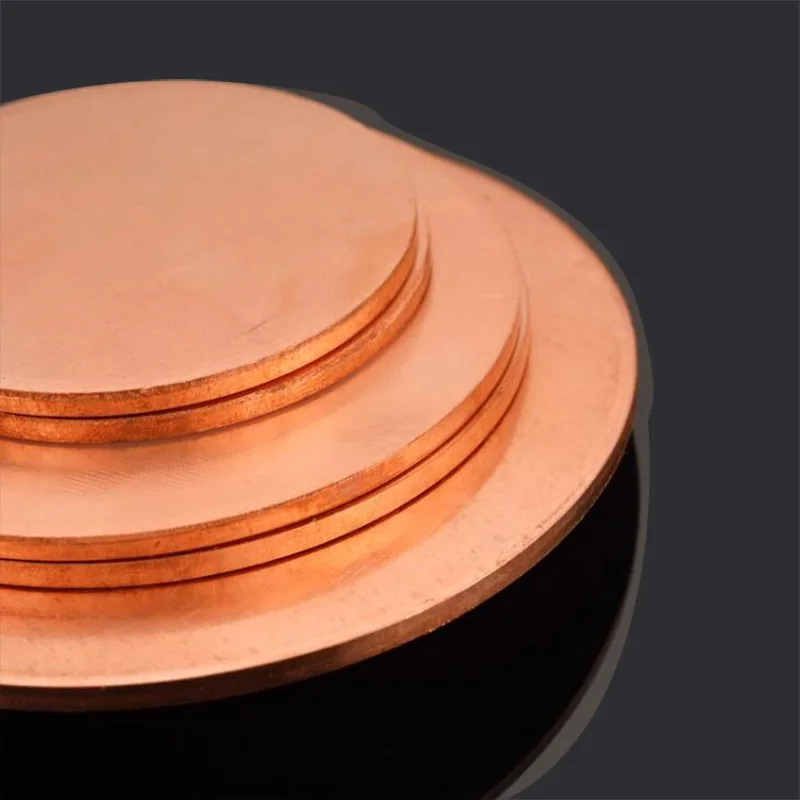 Rundplatte aus reinem Kupfer, 10 mm, 20 mm, 30 mm, 40 mm, 50 mm, 60 mm, 80 mm, 90 mm, 100 mm, 150 mm, 200 mm Image