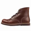 8111 Top Qualität Casual Männer Schuhe Handgemachte Frühling Herbst Stiefeletten Vintage Werkzeug Flügel Kuh Leder Motorrad Stiefel Große Größe