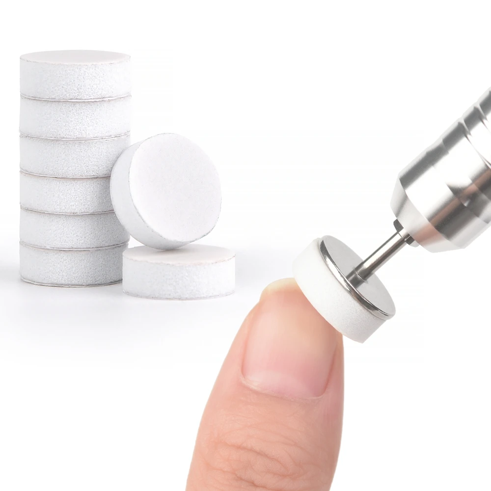Polieren von Nagel polier pads Nagel polieren Metalls cheibe Fuß pediküre Scheibe selbst klebende austauschbare Sandpapier polier feilen Image