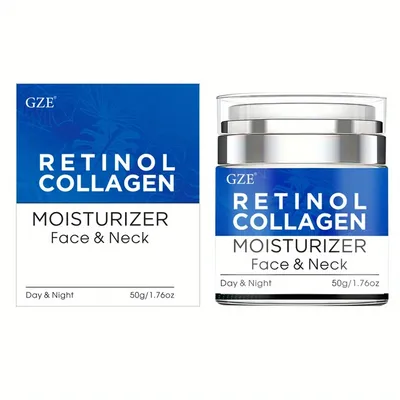 GZE RETINOL COLLAGEN FACE & NECK MOISTURIZER mit Hyaluron-Lifting, reparierende Faial-Creme für Männer und Frauen, Straffung