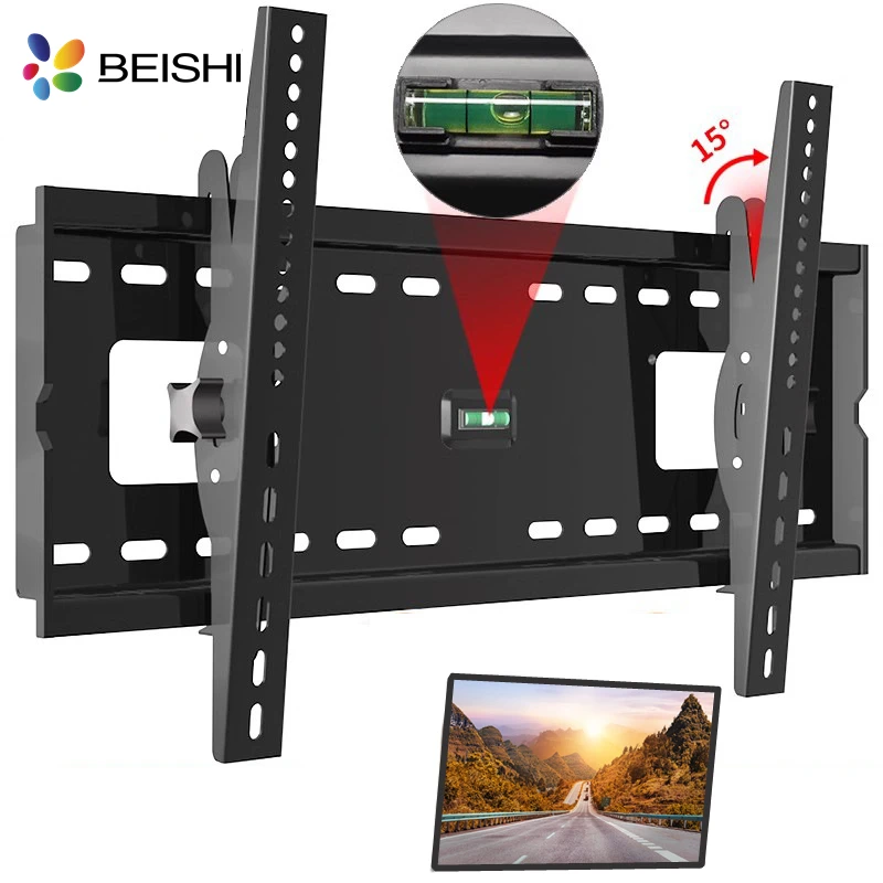BEISHI Feste TV-Wandhalterung für 40–80 Zoll LCD-LED-Monitor, verdicktes Upgrade, verstellbarer TV-Ständer, 600 x 400 mm, 70–75 kg