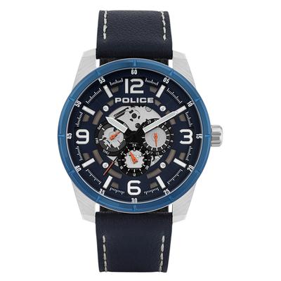 Police Herrenuhr Quartz Silber Blau