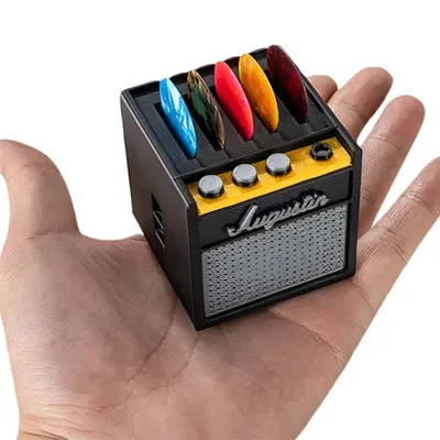 Amp Speaker Guitar Pick Holder 3D Printed Storage Case Retro Guitar Amp Model for Bass Electric