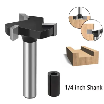 CNC Spoilboard Surfacing Router Bits,1/4 Inch Shank Carbide Slab Flattening Router Bit,1 inch