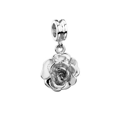 Nenalina - Bead Anhänger Rose Blume Floral 925 Silber Charms & Kettenanhänger 1 ct Damen