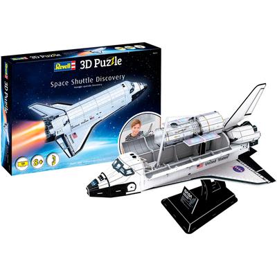 3D-Puzzle REVELL "Space Shuttle Discovery", bunt, Puzzles, KinderB:31cm H:33,5cm T:49cm, Motiv, B:31cm H:33,5cm T:49cm