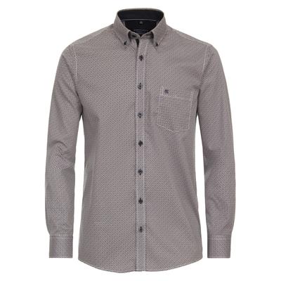 Langarmhemd CASAMODA "CASAMODA Freizeithemd Print", Herren, Gr. M, Normalgrößen, gelb, 100% Baumwolle, bedruckt, comfort fit, Hemden Image
