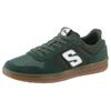 Slip-On Sneaker SKECHERS "NEW WAVE CUP-CALVEN", Herren, Gr. 43, grün (dunkelgrün), Veloursleder, Lederimitat, Textil, sportlich, Schuhe, Retro Sneaker, Schnürschuh mit Gummizug