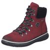 Winterboots RIEKER, Damen, Gr. 42, rot (bordeaux, schwarz), Lederimitat, Textil, sportlich, Schuhe, Schnürboots, Stiefelette, TEX-Membran, mit gepolstertem Schaftrand