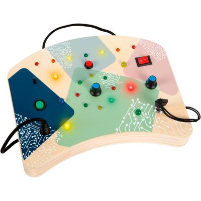 Motorikbrett SMALL FOOT "LED Licht und Schalter", bunt, Motorikspielzeug, KinderB:22,5cm H:15,5cm T:5cm, Kunststoff, Metall, Holz, B:22,5cm H:15,5cm T:5cm Image