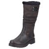 Winterstiefel RIEKER, Damen, Gr. 41, Normalschaft, braun (dunkelbraun, schwarz), Lederimitat, Textil, klassisch, Schuhe, Boots, Rieker-TEX, mit einer Schafthöhe von ca. 28 cm