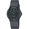 Quarzuhr, schwarz (schwarz, schwarz, grün), CASIO TIMELESS COLLECTION, Armbanduhren, Damen, Armbanduhr, Damenuhr, Herrenuhr, Jugendliche, Resinarmband