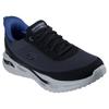 Slip-On Sneaker SKECHERS "ARCH FIT ORVAN-KINCADE", Herren, Gr. 44, schwarz-weiß (schwarz, weiß), Textil, sportlich, Schuhe, Trainingsschuh, Schnürschuh, Schlupfschuh mit Memory Foam