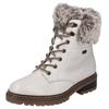 Winterboots REMONTE "ELLE-Collection", Damen, Gr. 38, weiß (weiß, kombiniert), Leder, Textil, casual, Schuhe, mit Kontrastnaht
