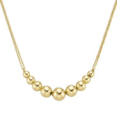 Collier SMART JEWEL "Mittelteil mit Kugeln, Silber 925", gold, Halsketten, Damen, 45cm, Silber 925 (Sterlingsilber)