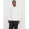 Sweatshirt JACK & JONES "JJEBRADLEY SWEAT CREW NOOS", Herren, Gr. L, rot (cloud dancer), angeraute Sweatware, Obermaterial: 61% Polyester, 39% Baumwolle, unifarben, modisch, relaxed fit taillenbedeckt, Rundhals, Langarm Rippbündchen, Sweatshirts,...