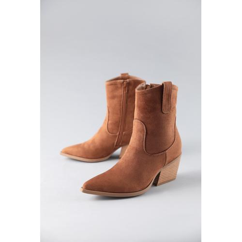 Westernstiefelette ANISTON SHOES Gr. 41, braun (cognac) Damen Schuhe Cowboystiefelette, Schlupfboots mit Reißverschluss - NEUE KOLLEKTION