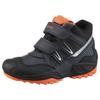 Winterstiefel GEOX "J NEW SAVAGE BOY B ABX", Kinder, Gr. 27, blau (navy, schwarz, orange), Lederimitat, Textil, casual, Schuhe, Klettstiefel, Babystiefel Snowboots mit Reflektoren
