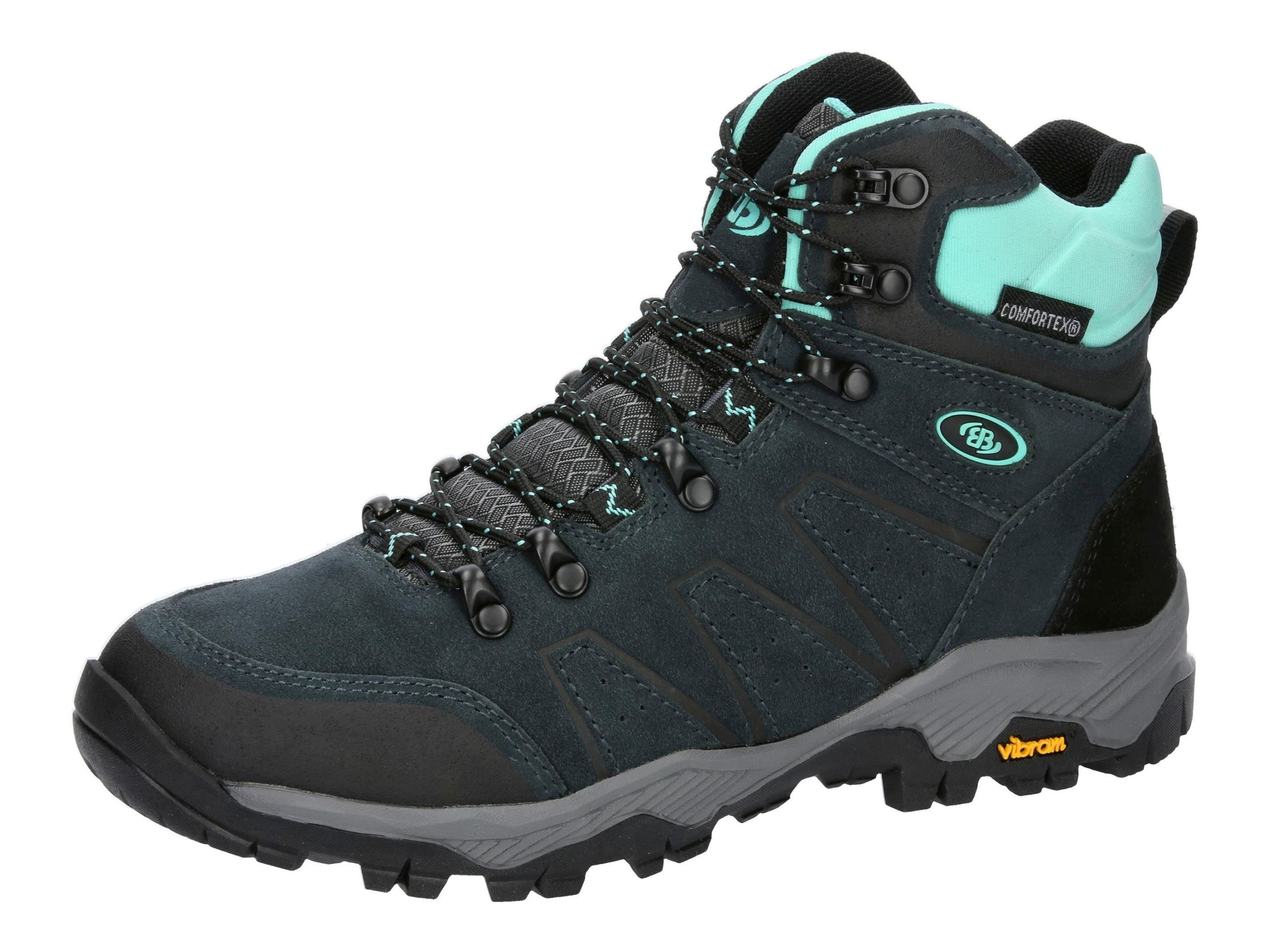 Stiefel BRÜTTING "Outdoorstiefel Mount Princeton", Damen, Gr. 38, blau, Synthetik, Schuhe Stiefel
