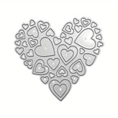 TEMU Love Heart Metal Cutting Dies Stencil Scrapbooking Embossing Blade Punch Dies Eid Al-adha Mubarak