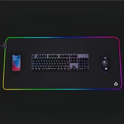 TEMU Rgb Gaming Mouse Pad -15 Computer Mat For Esports 31.5x11.8inch 900x400mm