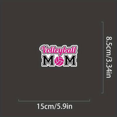 TEMU Volleyball Mom & Decal - Die-cut For Car Accessories