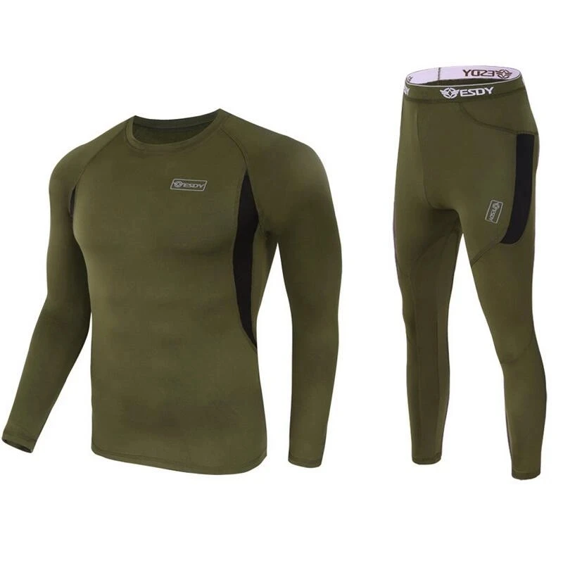 Hiver Top qualité nouveaux sous-vêtements thermiques hommes sous-vêtements ensembles compression polaire sueur séchage rapide thermo sous-vêtements hommes vêtements