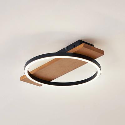 LED Deckenlampe Galad Lindby, dimmbar, Holz hell, für Wohn- / Esszimmer, Holz, Modern, LED Deckenleuchte Image