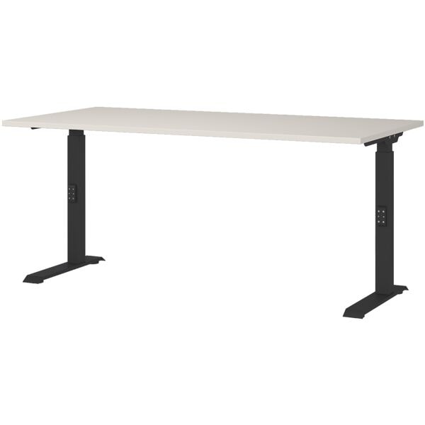 Germania-Werke Schreibtisch höhenverstellbar (manuell) »Bedano« 160 cm schwarz, 160x91x80 cm