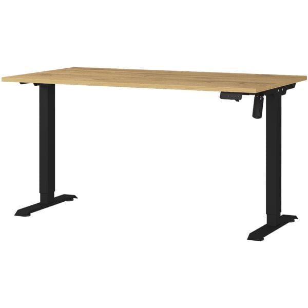 Germania-Werke Schreibtisch höhenverstellbar (elektrisch) »Boras« 140 cm braun, 140x119x80 cm