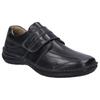 Slipper JOSEF SEIBEL "New Anvers 02", Herren, Gr. 46, schwarz, Leder, casual, Schuhe, Klettschuh, Freizeitschuh, Komfortschuh in extraweiter Form