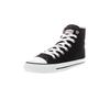 Sneaker ETHLETIC "White Cap Hi Cut", Gr. 39, schwarz-weiß (jet schwarz, just weiß), Obermaterial: 100% Baumwolle; Futter: 100% Baumwolle; Decksohle: 100% Baumwolle; Sohle: 100% Naturkautschuk, Schuhe Canvassneaker Sneaker high Sneakerboots,...