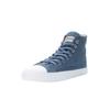 Sneaker ETHLETIC "White Cap Hi Cut", Gr. 39, blau (workers blau, just weiß), Obermaterial: 100% Baumwolle; Futter: 100% Baumwolle; Decksohle: 100% Baumwolle; Sohle: 100% Naturkautschuk, Schuhe Canvassneaker Sneaker high Sneakerboots, Fairtrade Produkt