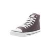 Sneaker ETHLETIC "White Cap Hi Cut", Gr. 46, grau (pewter grau, just weiß), Obermaterial: 100% Baumwolle; Futter: 100% Baumwolle; Decksohle: 100% Baumwolle; Sohle: 100% Naturkautschuk, Schuhe Canvassneaker Sneaker high Sneakerboots, Fairtrade Produkt